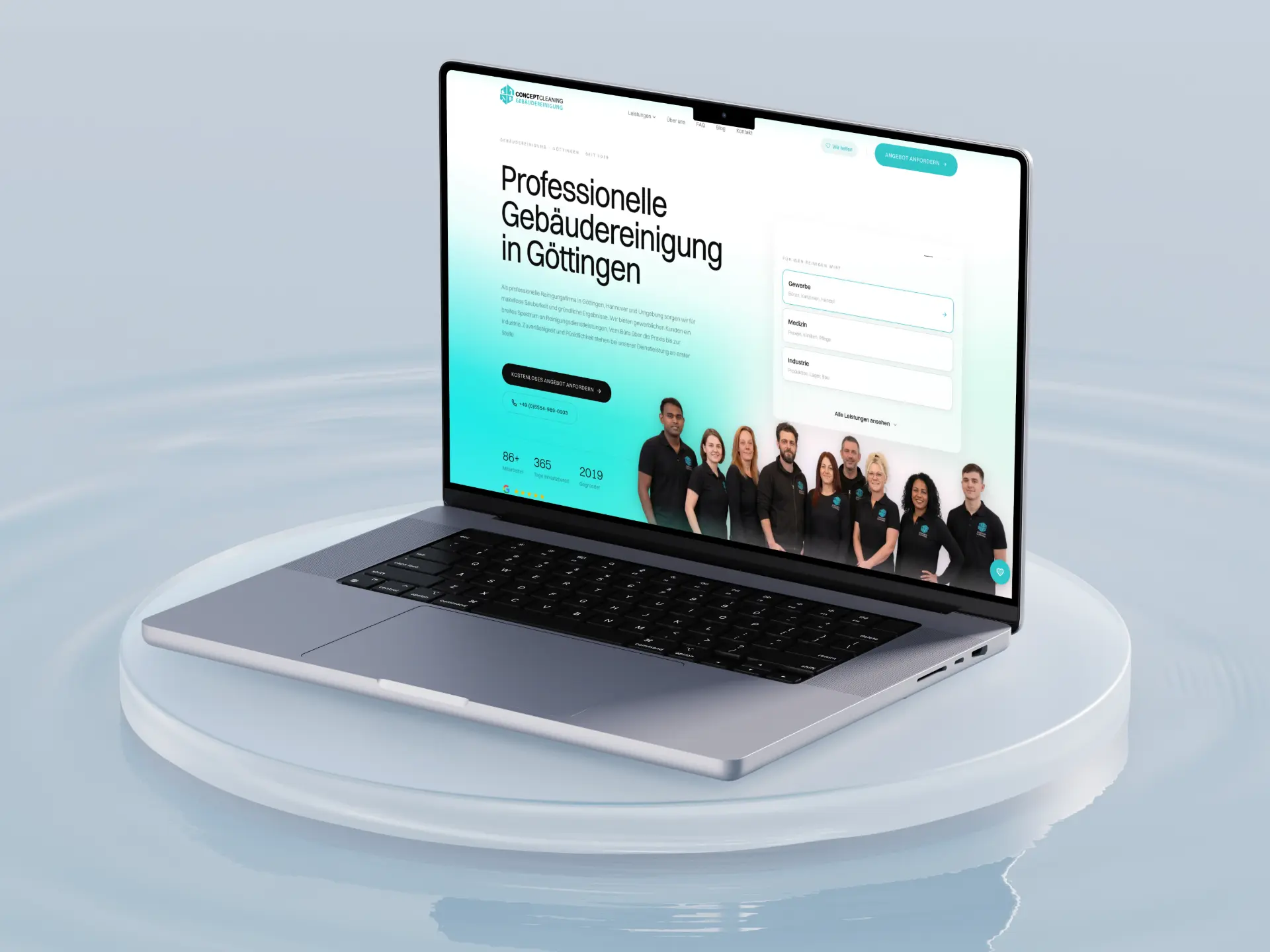 Concept Cleaning Gebäudereinigung Göttingen Webdesign von Blackwell Studio