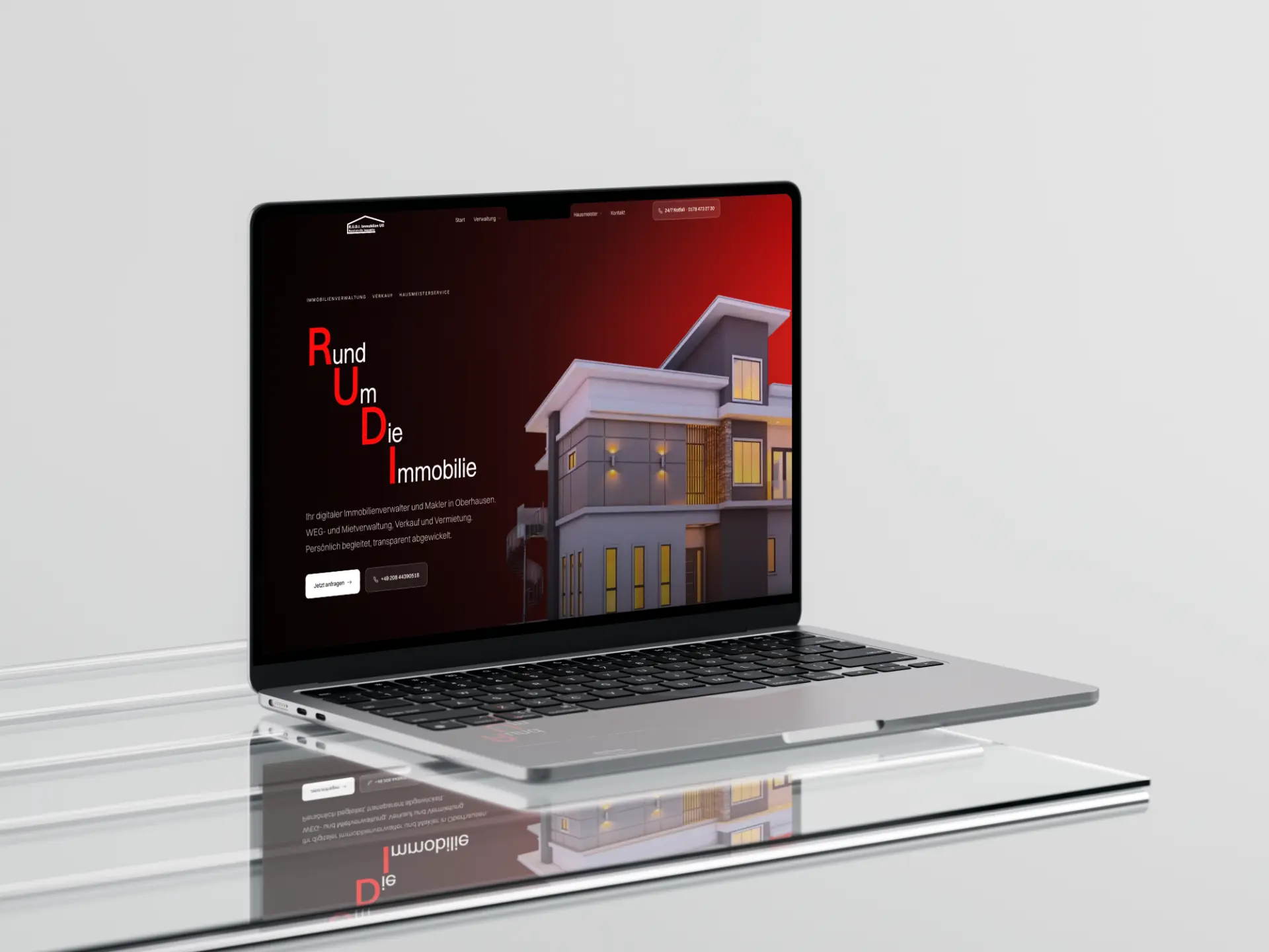 Rudi Immobilien Hausverwaltung und Makler Webdesign von Blackwell Studio