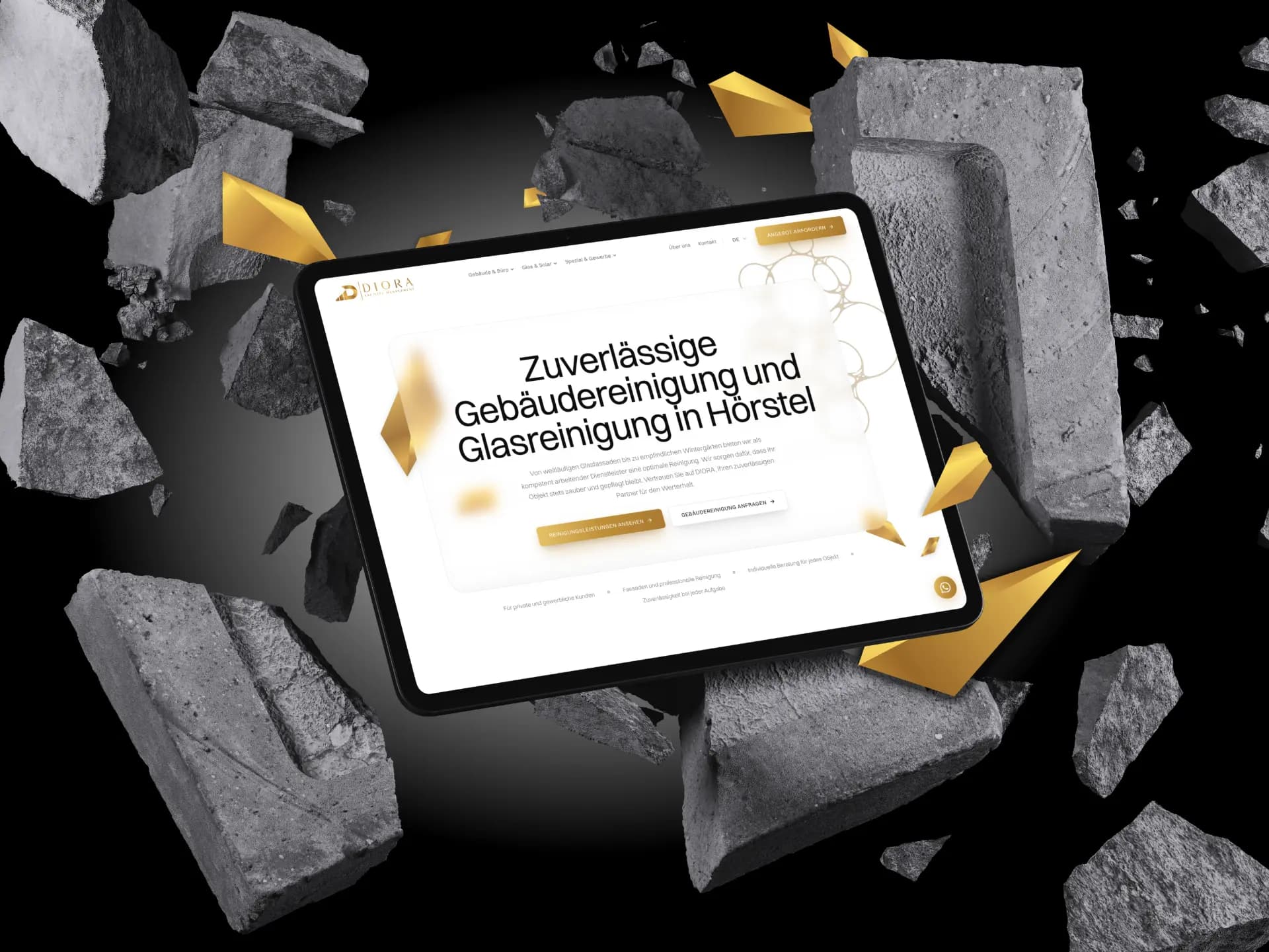 Diora Facility Management Gebäudereinigung Hörstel Webdesign von Blackwell Studio