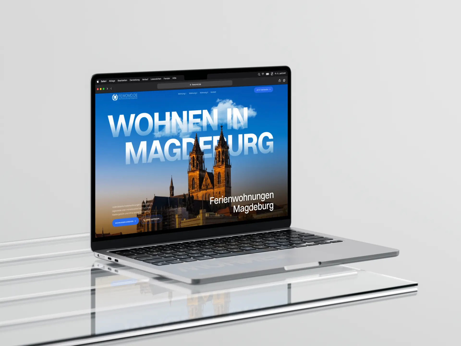 Fewo MD Ferienwohnungen Magdeburg Webdesign von Blackwell Studio