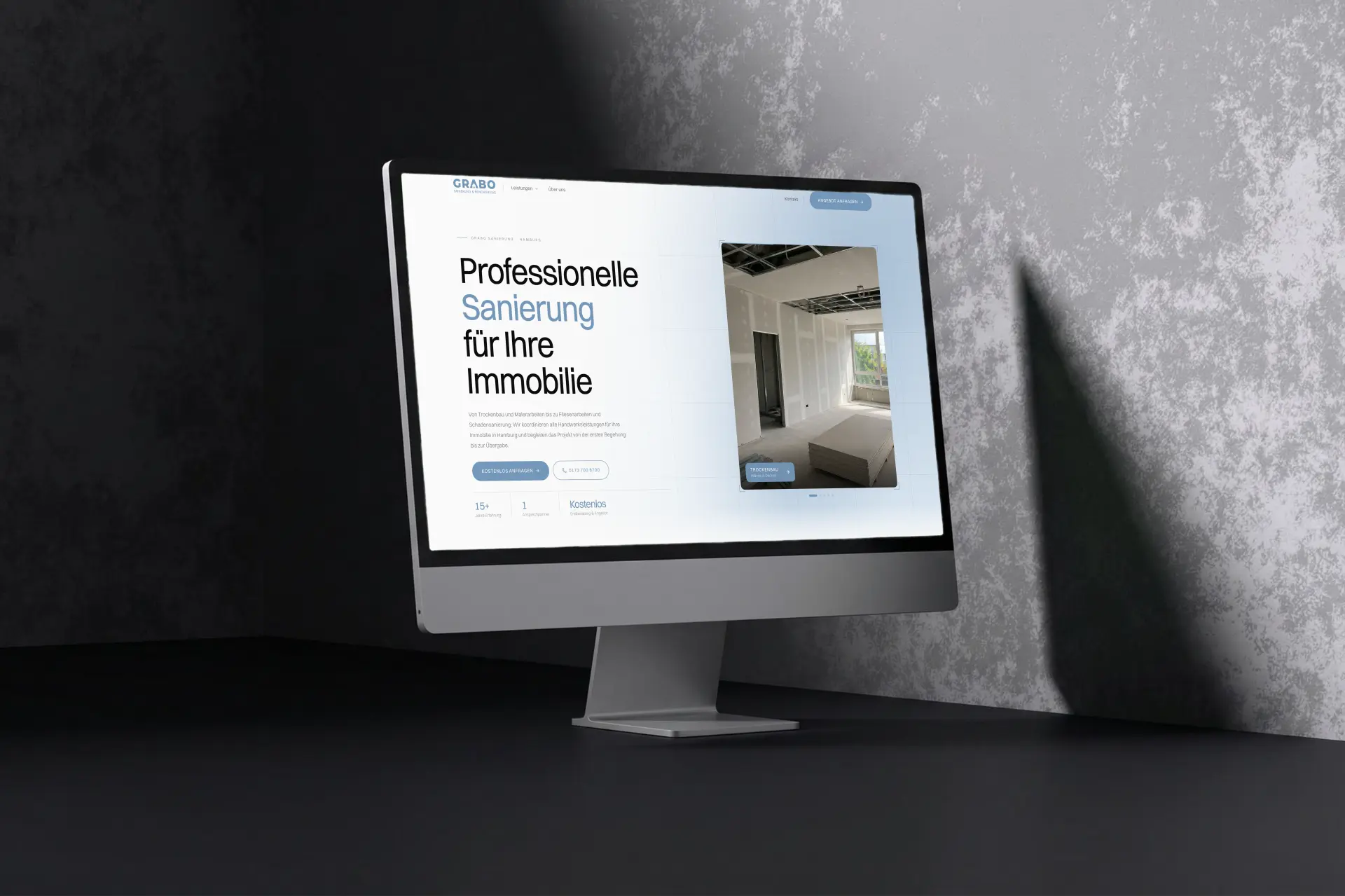 Grabo Sanierung Sanierungsbetrieb Webdesign von Blackwell Studio