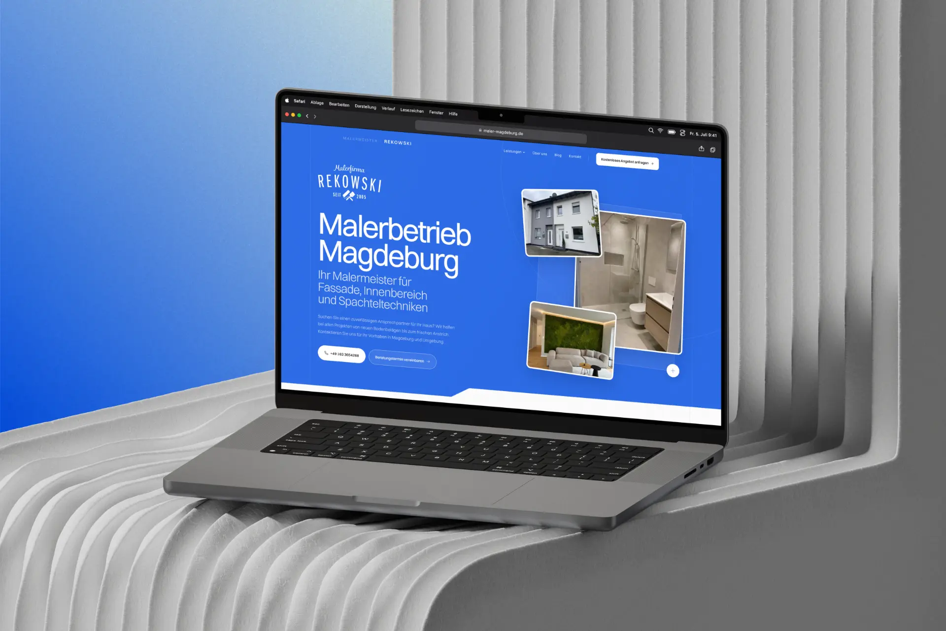 Malerfirma Rekowski Malerbetrieb Magdeburg Webdesign von Blackwell Studio