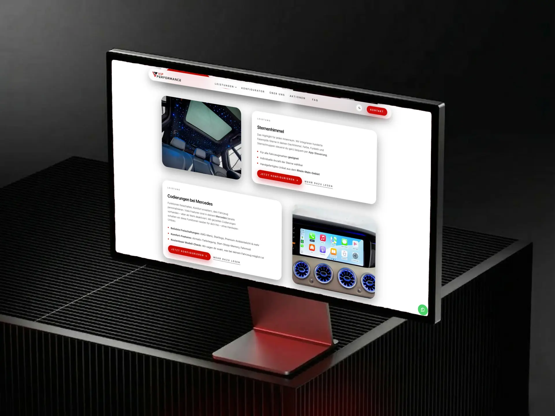 VIP Performance Tuning Unternehmen Mainz Webdesign von Blackwell Studio